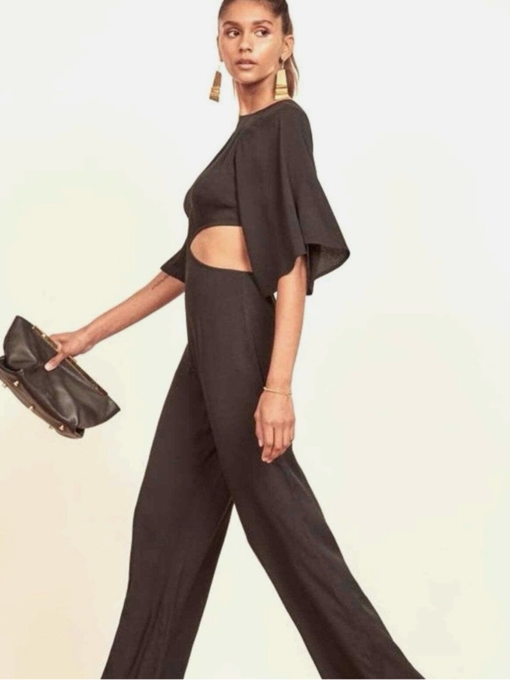 Reformation Cornelia Black Jumpsuit